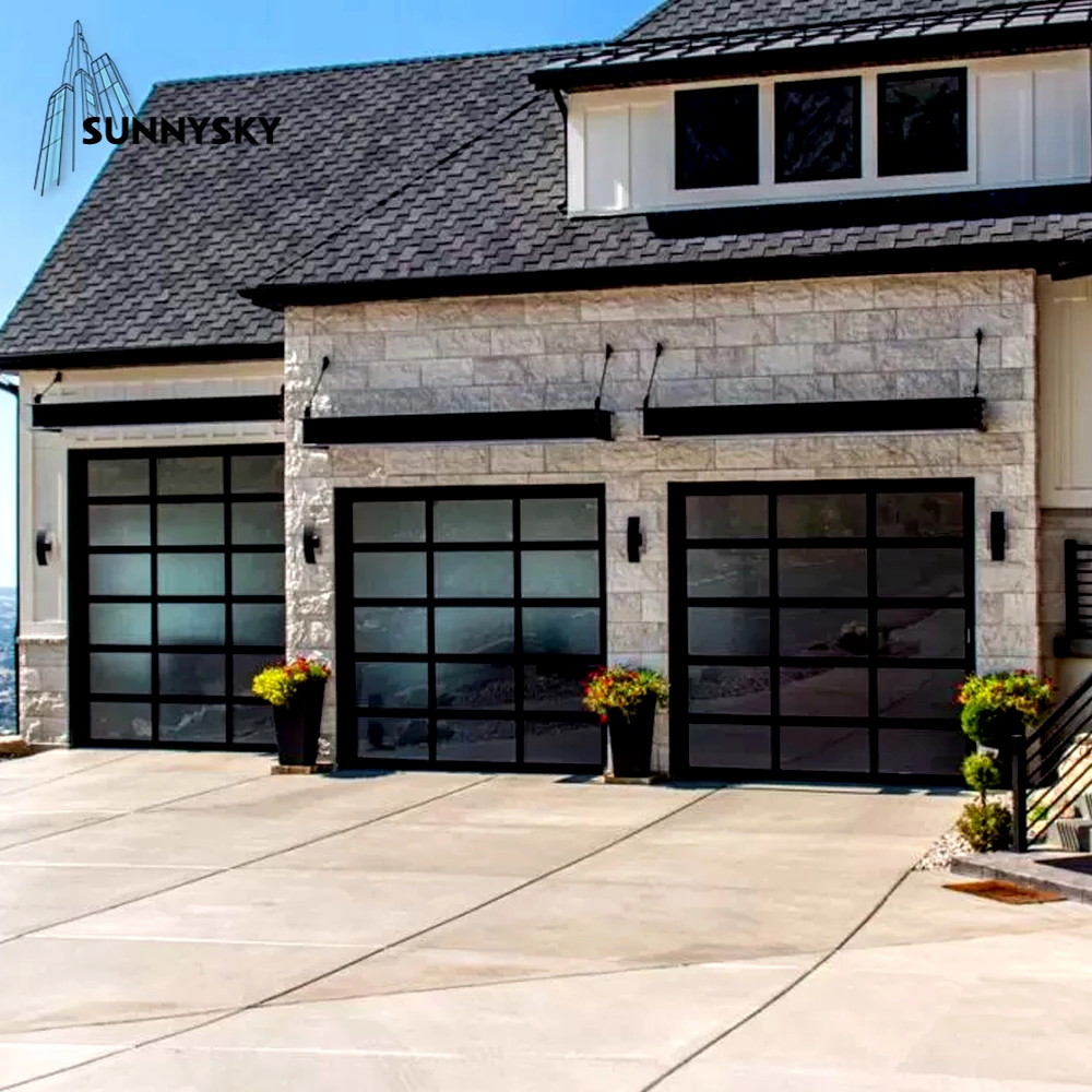 Contemporary anodised aluminum garage door for sale