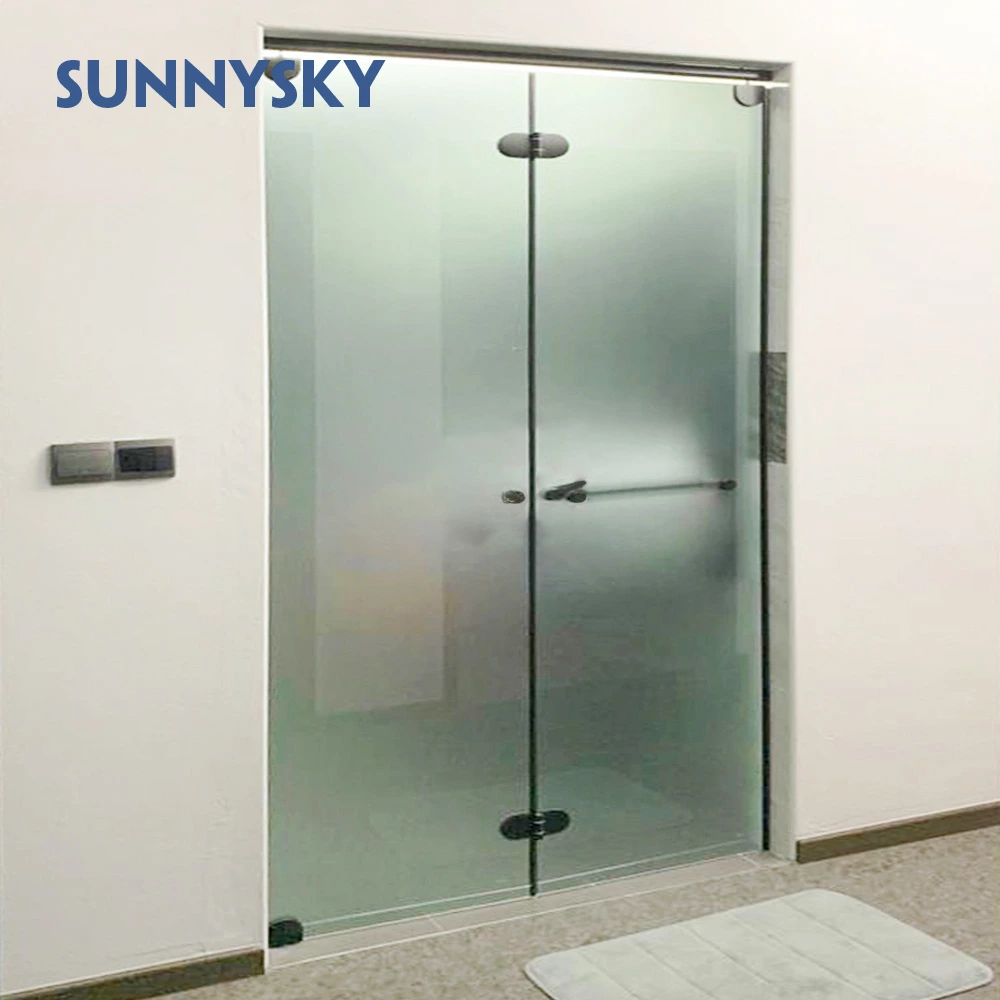 Exterior Frameless Folding Glass Door Balcony Sunroom Sliding Bi fold Door Office Glass Partition Wall Soundproof Accordion Door