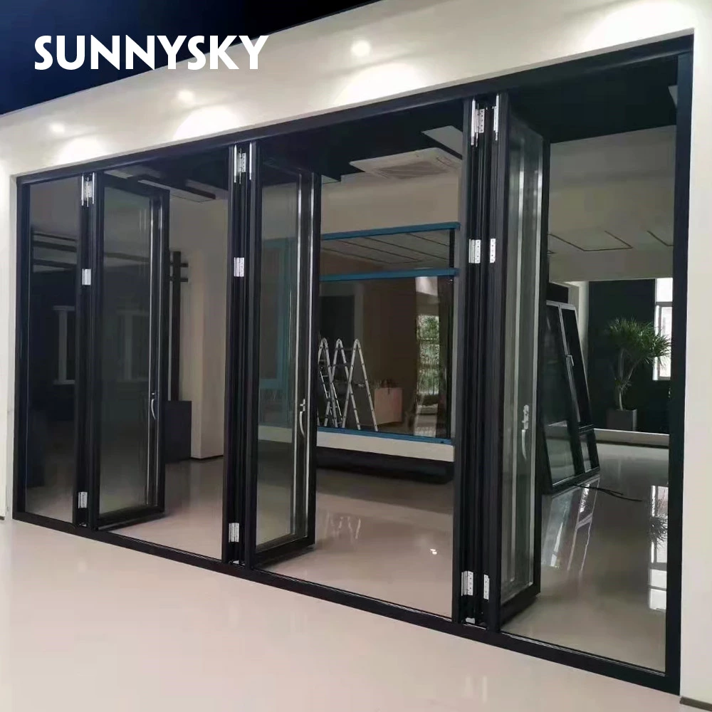 Custom Folding Door Aluminum Glass Door Affordable Bi-Folding Aluminum Door