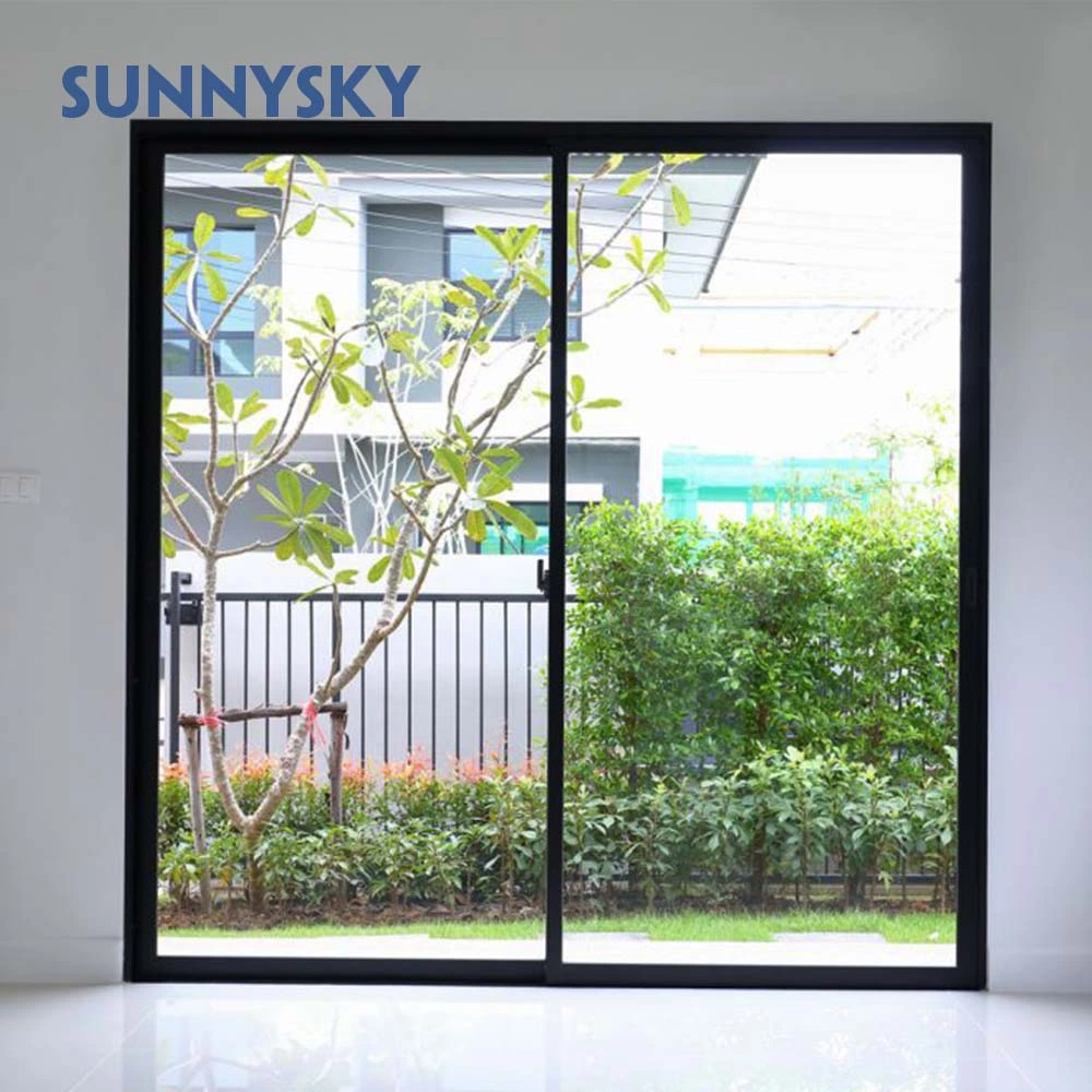 Minimalism style frame less tempered aluminum sliding glass doors bedroom cloakroom interior partition doors