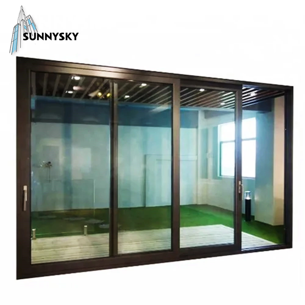 Residential Aluminum Stacking Sliding Doors Double Glazed Aluminium Sliding Door