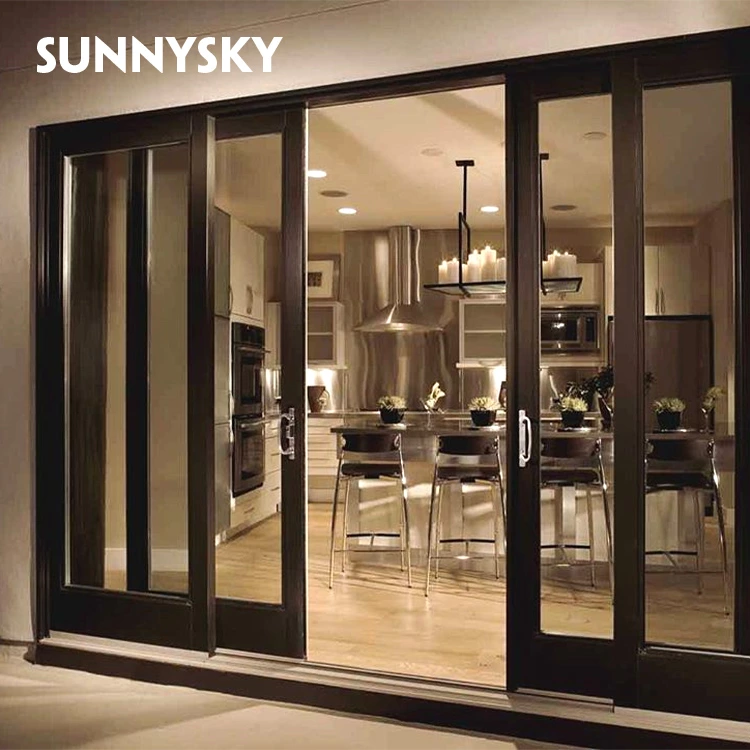 Top Quality Aluminum Interior Glass Double Tempered Glass Sliding Glass Doors