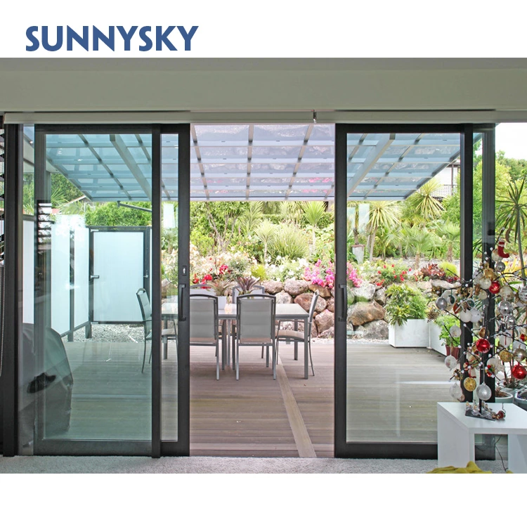 Soundproof energy saving aluminium sliding door price tempered glass patio shower glass sliding door