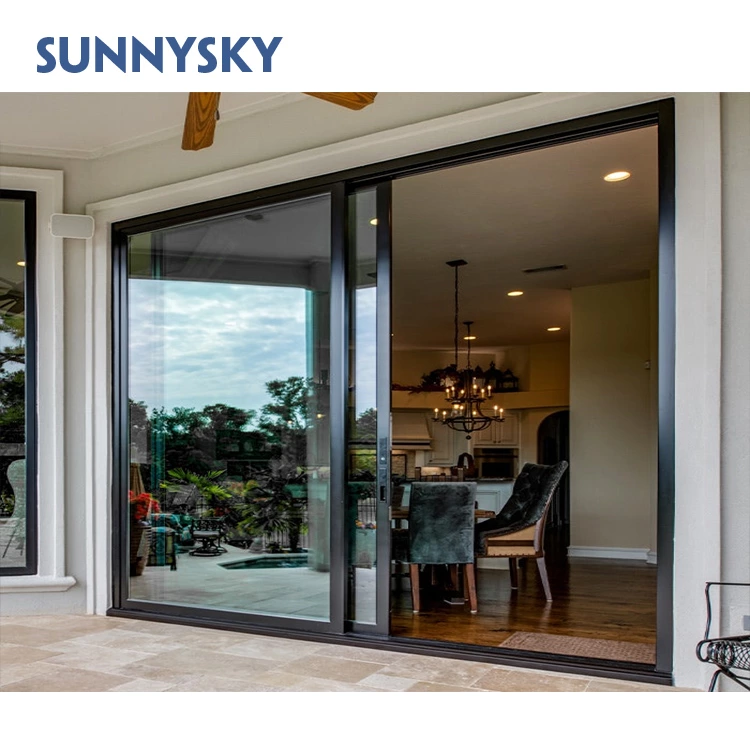 Large Double Glazed Tempered Glass Floor To Ceiling Windows Sliding Doors For Balcony Patio Main Entrance