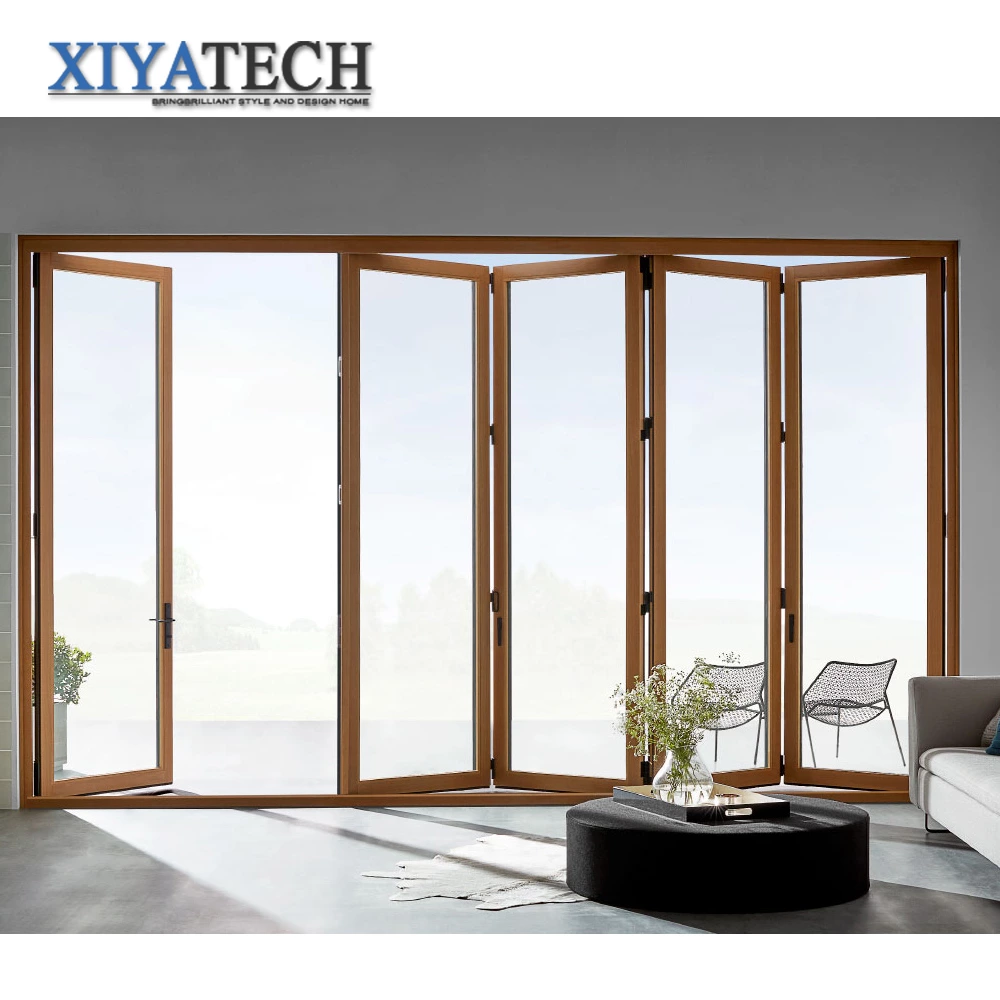 Exterior soundproof panel thermal break double glaze aluminium sliding doors manufacture