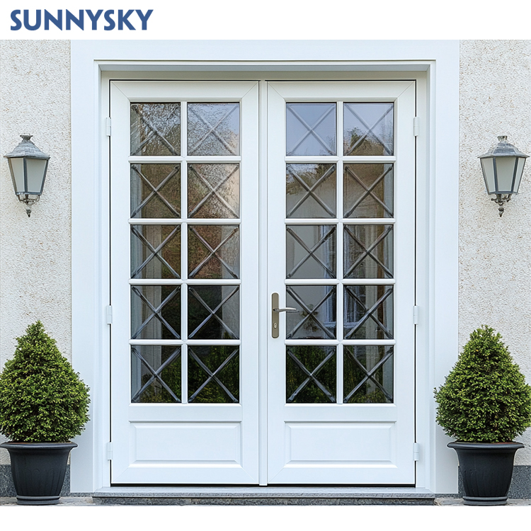 European new grill designs insulation custom factory interior aluminum door entrance door glass casement french doors