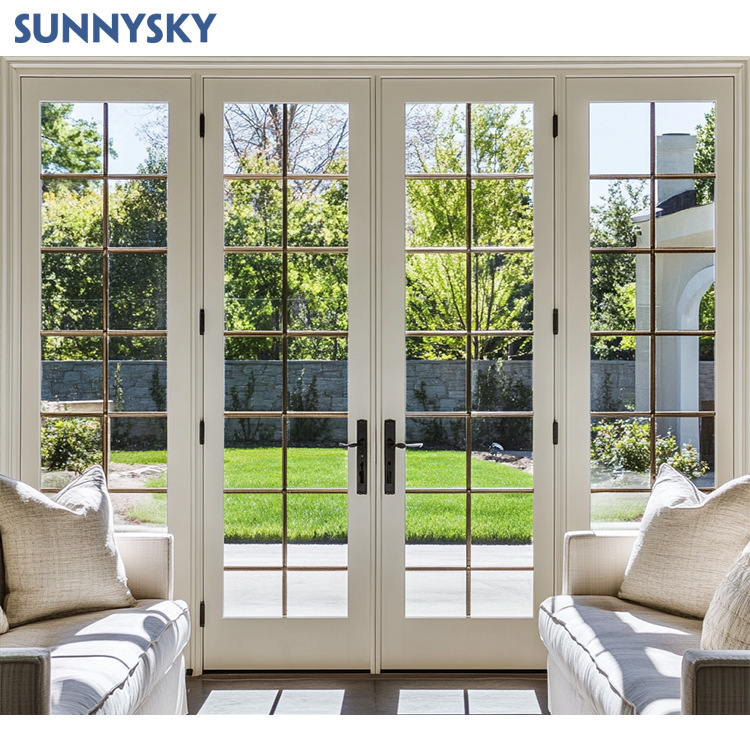 European new grill designs insulation custom factory interior aluminum door entrance door glass casement french doors