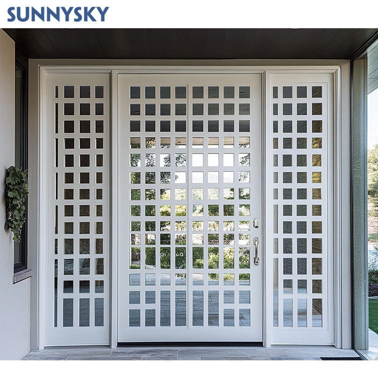 European new grill designs insulation custom factory interior aluminum door entrance door glass casement french doors