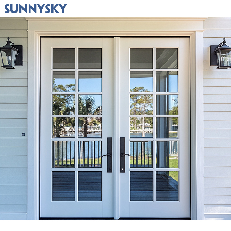 European new grill designs insulation custom factory interior aluminum door entrance door glass casement french doors