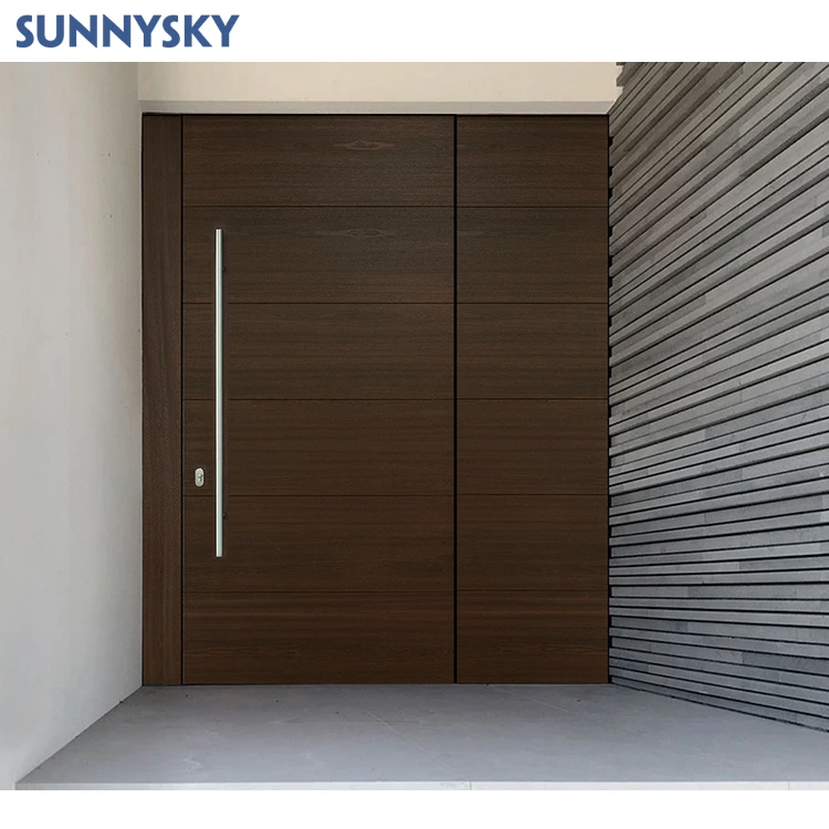 Sunnysky Custom Villa Simple Luxury Glass Entry Modern Exterior Pivot Door Designs