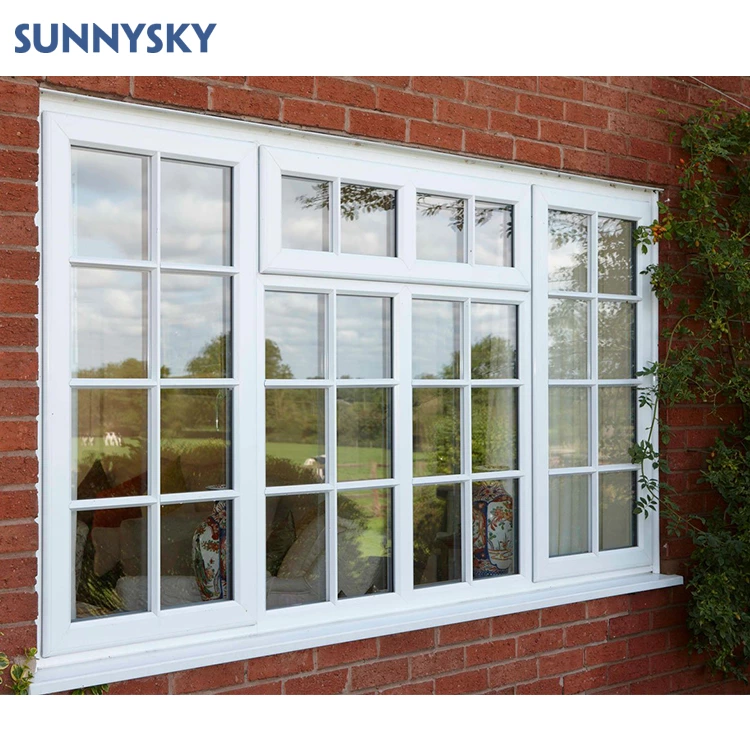 Sunnysky design thermal break American window big glass panel aluminum window for house swing casement window