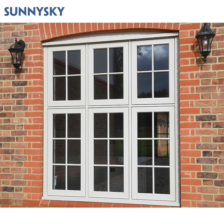 Sunnysky New Design Professional Double & Triple Glazing French Windows Swing Open Style Casement House Windows