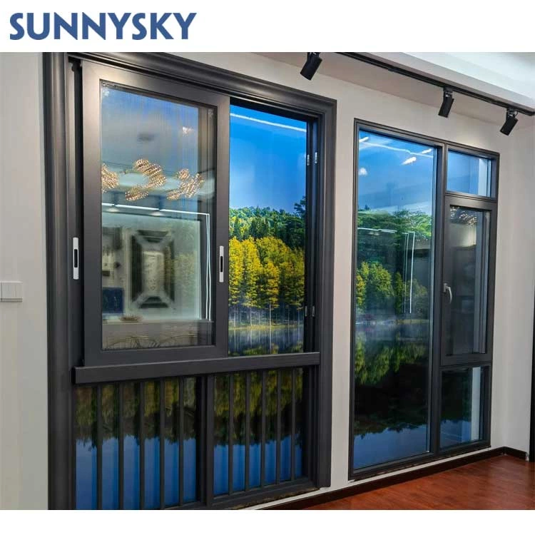 Sunnysky Australia Standard Commercial Design Home Hurricane Impact Aluminum Slide Double Glaze Windows