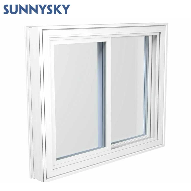 Sunnysky Luxury House Use Aluminum Sliding Door Tempered Glass 3 Tracks Sliding Window