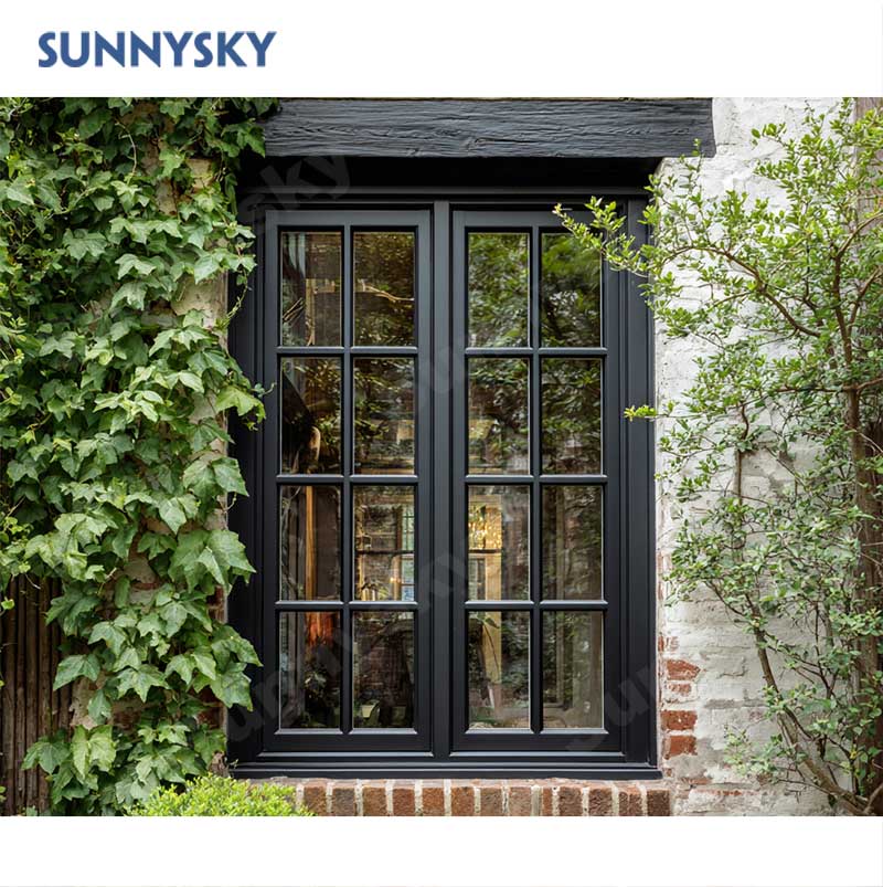 Sunnysky Hot Sale Low-E Thermal Break Double Glass Windows Aluminum Alloy Floor to Ceiling Fixed Windows