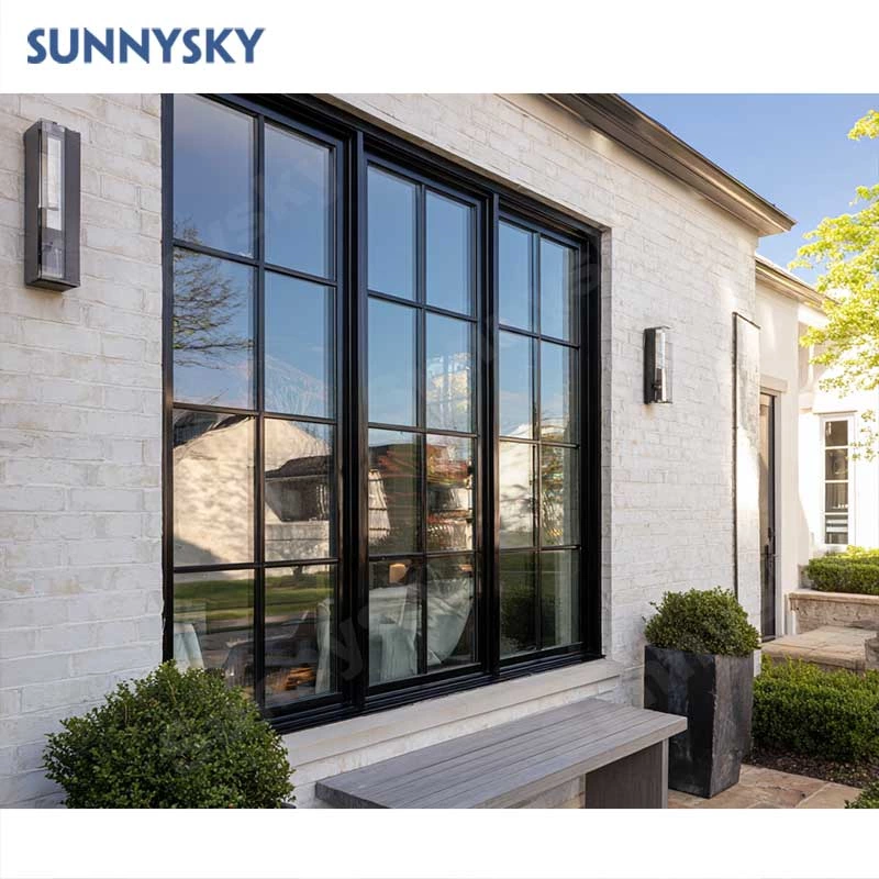 Sunnysky Aluminum Customized Double Glazing Big View Extra Large Floor to Ceiling Glass Fixed Window