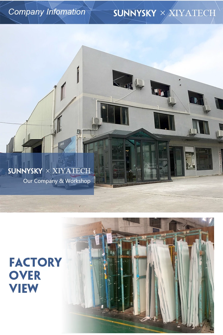 Sunnysky Design 3/8'' 1/2'' Frameless Tempered Glass Shower Door Showers Enclosure For Bathroom Bedroom Apartment Hotels