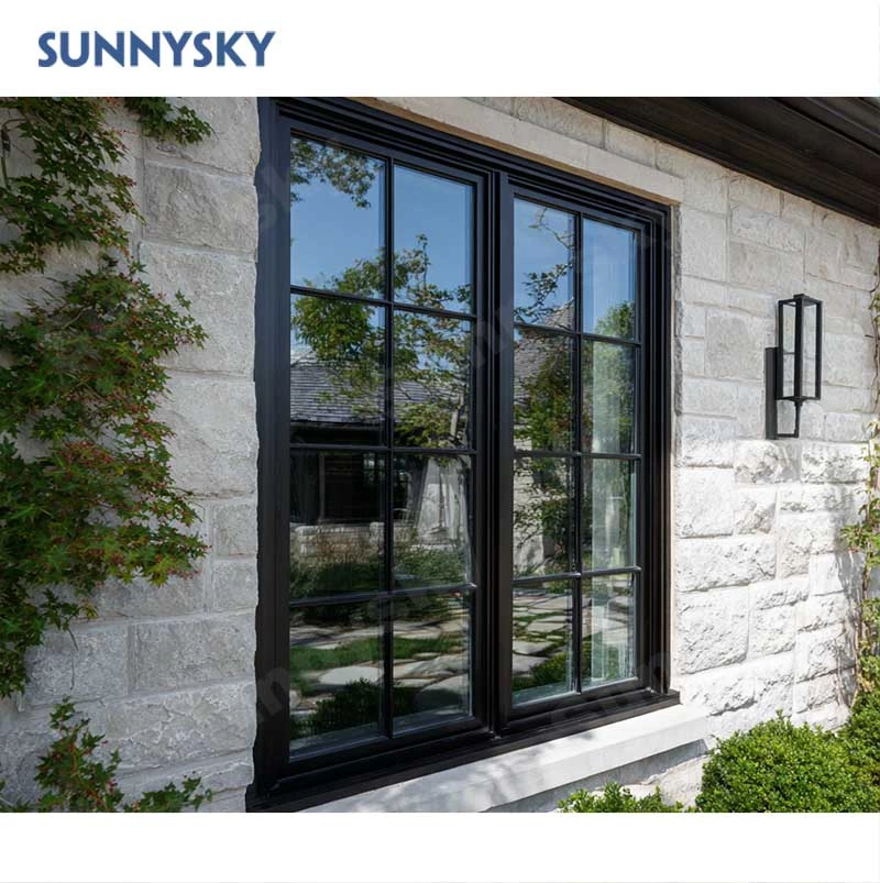 Sunnysky NFRC Hurricane Impact Aluminum Windows Ultra Large Glass Floor to Ceiling Double Glazing Picture Fixed Windows