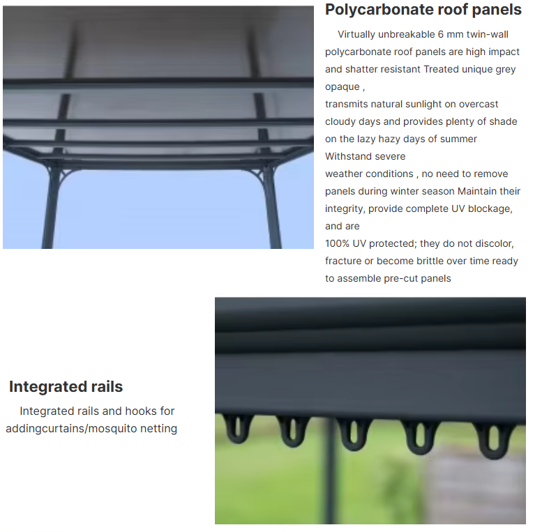 Sunnysky Outdoor Aluminium Bioclimatic Pergola 3x4 Gazebo Waterproof Electric Easy Assembly Remote Control Pergola
