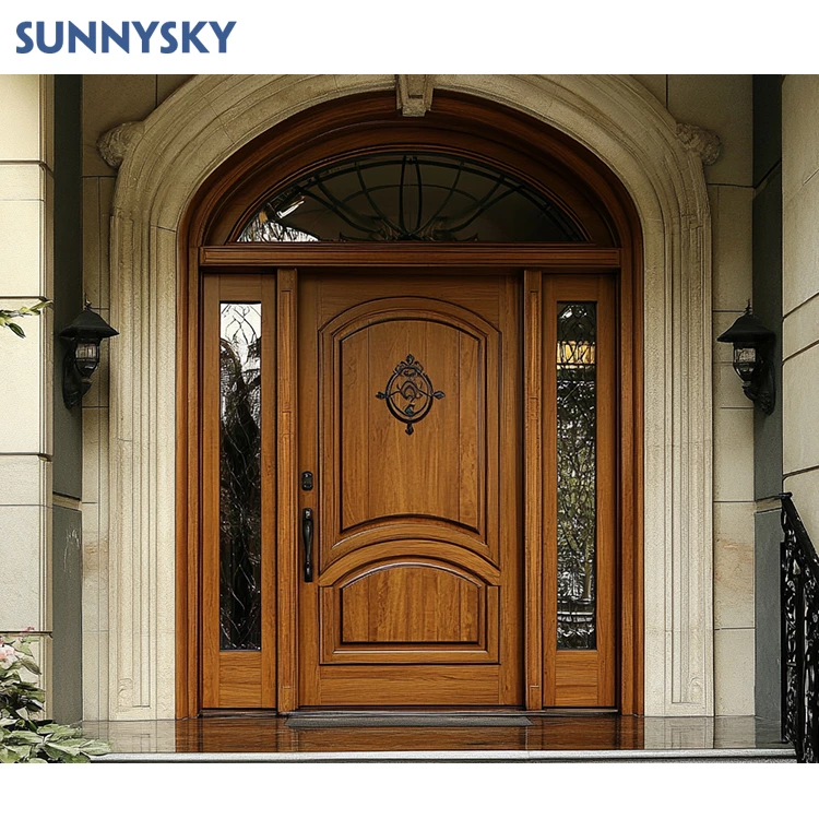 Sunnysky Modern Good Quality Luxury Complete Set Soundproof Solid Color Wooden Doors Interior Doors Bedroom Interior Doors