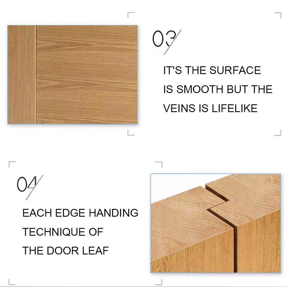 Sunnysky Customized Modern Style Solid Wood Slab Door Water-Resistant for Bathroom Single Wood Door for House Finished Simple Style
