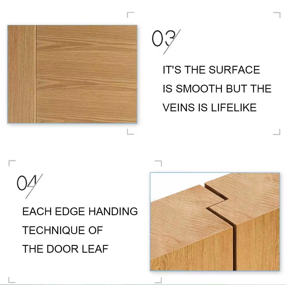 Sunnysky Eco-Friendly Fire-Resistant Wood Slab Door Soundproof Hurricane-Proof for Home Hotels Hospitals Bedrooms & Villas